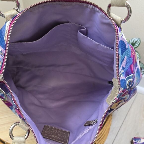 Coach Pop-C Glam Signature Graffiti Tote with Matching Wallet - Picture 11 of 15